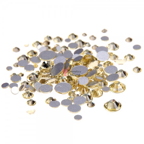 Strasuri din Cristale 100 bucati SC028 Aurii White 1,3 - 3,0mm